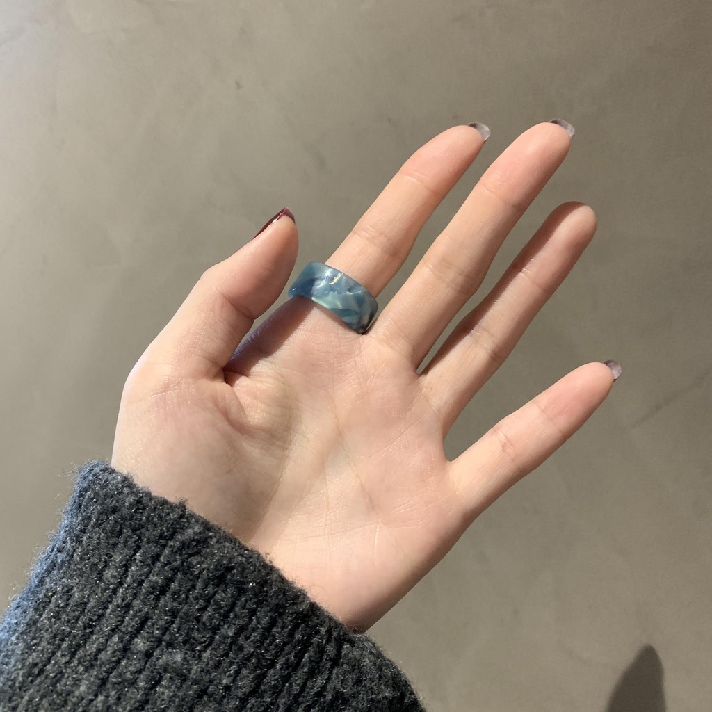 Nhẫn Acrylic Tròn Nhiều Màu Sắc Phong Cách Thời Trang Mới Dành Cho Nữ