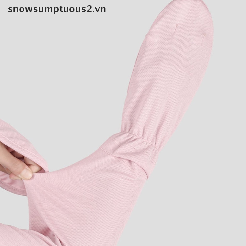 [Hàng mới về] Găng tay chống nắng bằng lụa lạnh thời trang màu hè dành cho nữ