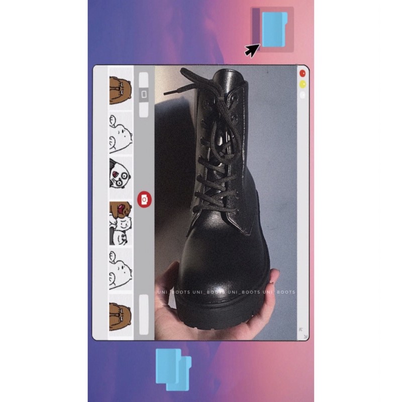 Thanh lý size 39 có sẵn - Boots cổ cao khoá sau - Lady boots