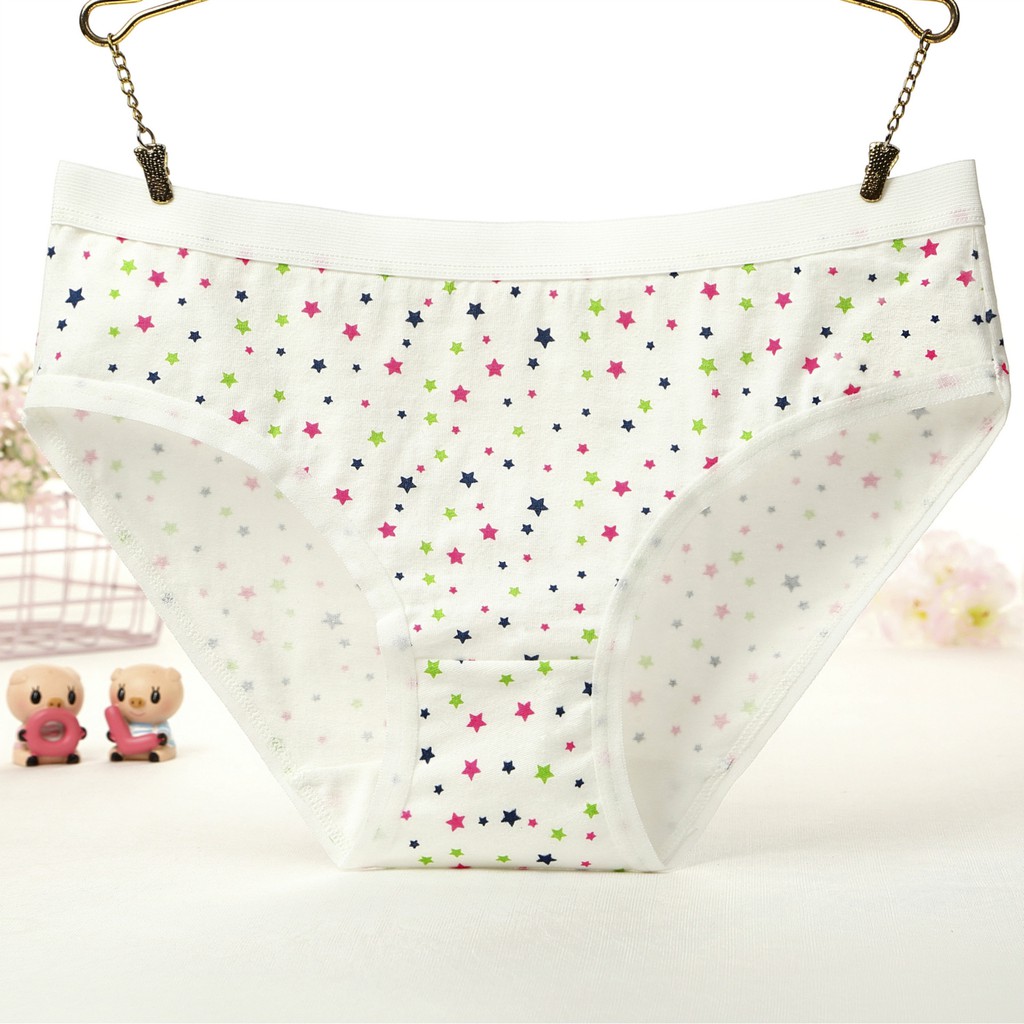 Set 5 quần lót nữ dễ thương NuciFera  chất cotton mềm mại co dãn mẫu Hoa Sao