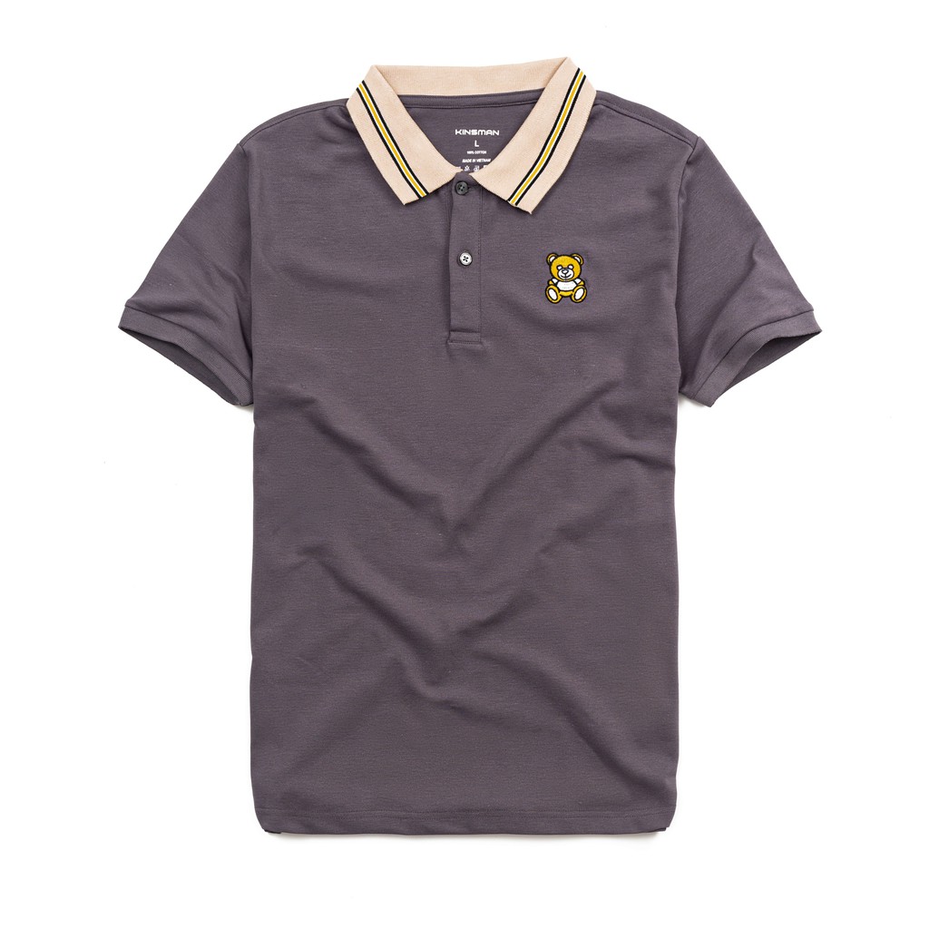Áo Thun polo Nam KINSMAN Tay Ngắn Thêu Gấu có cổ vải Cotton dày mịn Rẻ Đẹp qttd PL724 | BigBuy360 - bigbuy360.vn