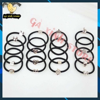 Thun Cột Tóc Cao Su Co Giãn Đầy Đặn Phong Cách Hàn Quốc