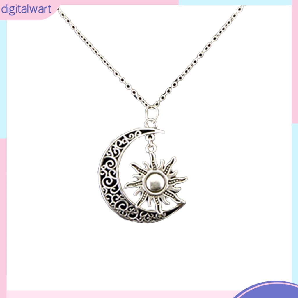 Dây chuyền mặt trăng và mặt trời phong cách cổ điển cá tính dành cho nữ