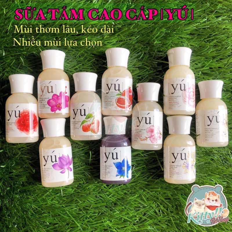 Sữa tắm Yu cao cấp thơm dai kéo dài chai dùng thử 30ml cho chó, mèo, sữa tắm mượt lông, thơm lâu - Kitty