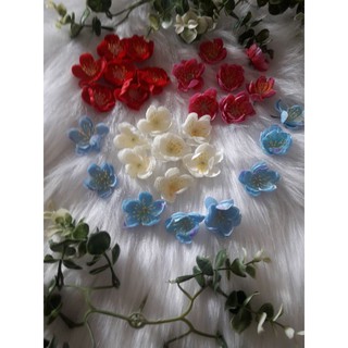 Hoa đào giả ba lớp cánh vải,trang trí tết 10 bông 12k