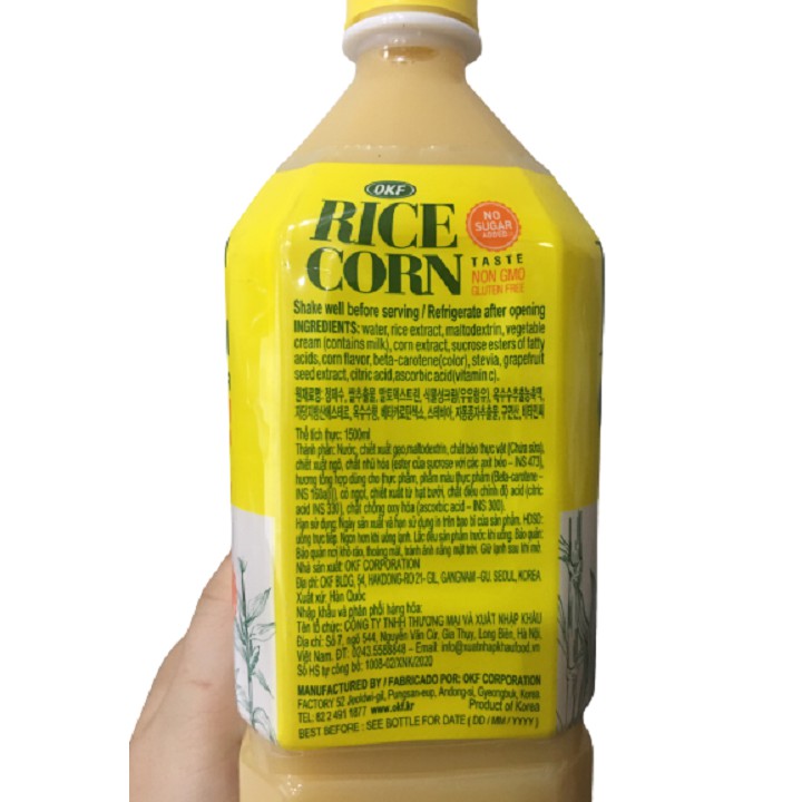 1,5l Sữa gạo bắp OKF Rice Corn nhập khẩu Hàn Quốc