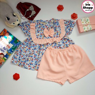 Set bộ hoa nhí hồng đầm bé gái size 4 - 24kg Iris Shopp