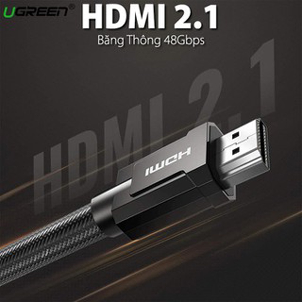 Cáp HDMI 2.1 độ phân giải 8K/60Hz 4K/120Hz dài 1- 3m Cao Cấp UGREEN HD135 Chính Hãng
