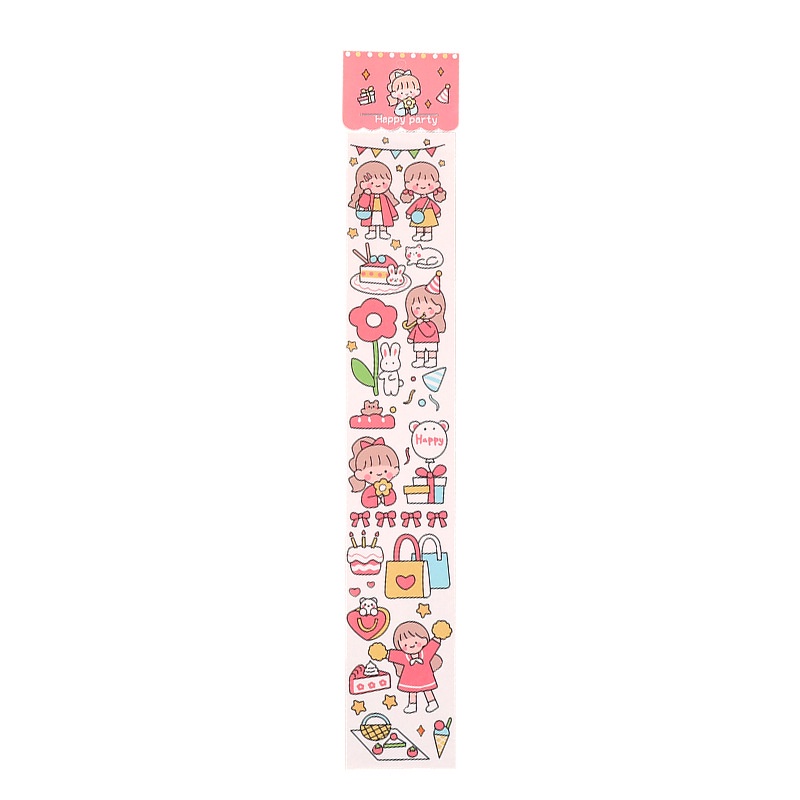 Sticker Hoạt Hình Nhiều Mẫu Dễ Thương - Dải Sticker Đơn