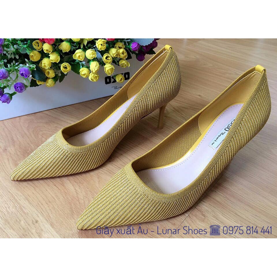 THANH LÝ G177 Giầy cao gót chất len sợi tăm cao cấp