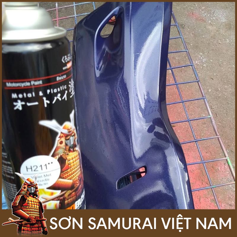 Màu Tím Kim Loại Sơn Samurai - Combo Sơn Xịt Samurai Màu Tím H211