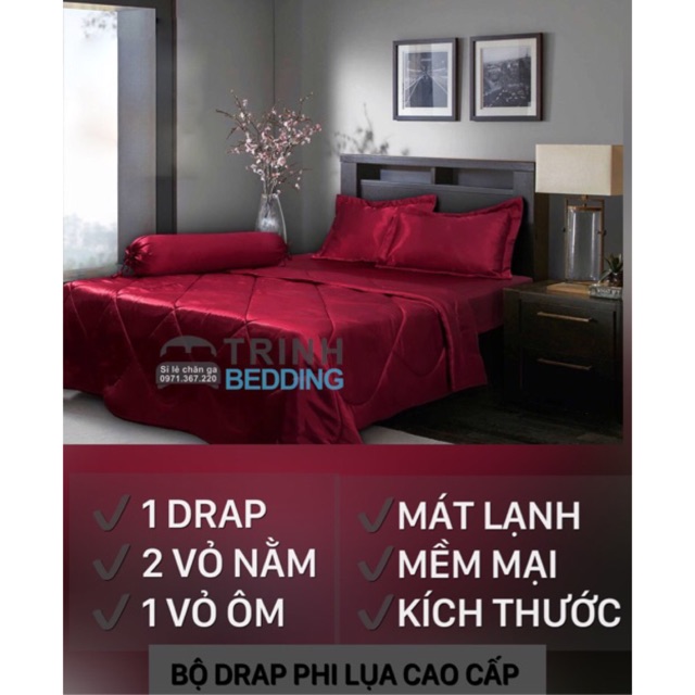 BỘ GA TRẢI GIƯỜNG Các SiZE 160x200cm và 180cm 4 Món ( 1 ga 2 vỏ nằm 1 Vỏ Ôm )