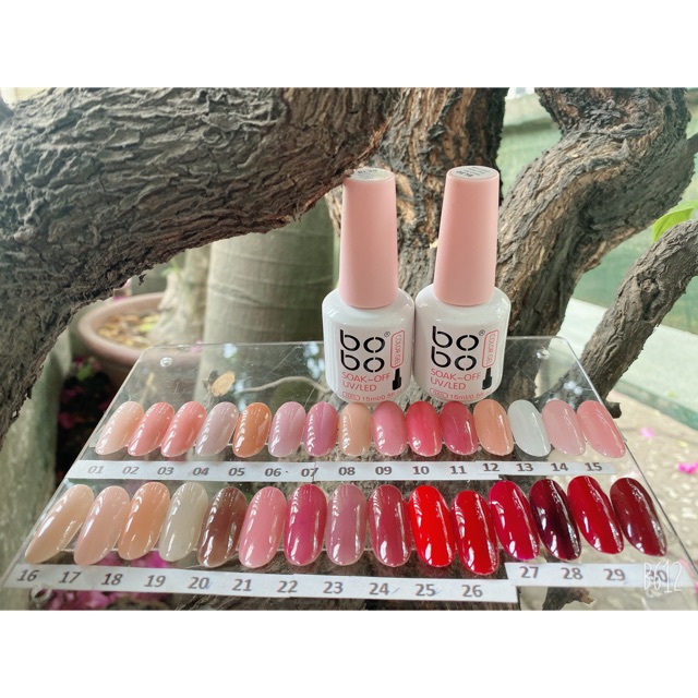Sơn thạch bobo chất sơn bóng bền đẹp sơn có nhiều mã cho khách chọn sơn được nhiều tiệm nail lựa chọn hàng đầu
