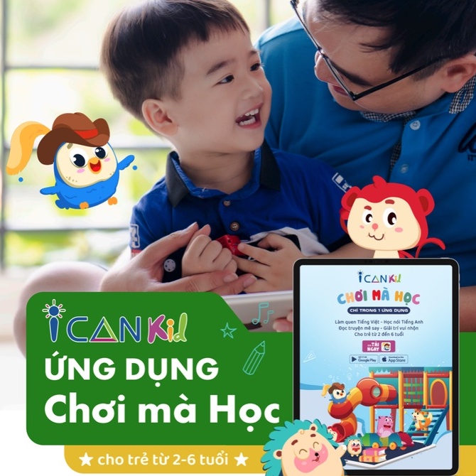 Toàn Quốc  1 mã học tiếng Anh tại phần mềm ICANKID sáng lập bởi Galaxy Education