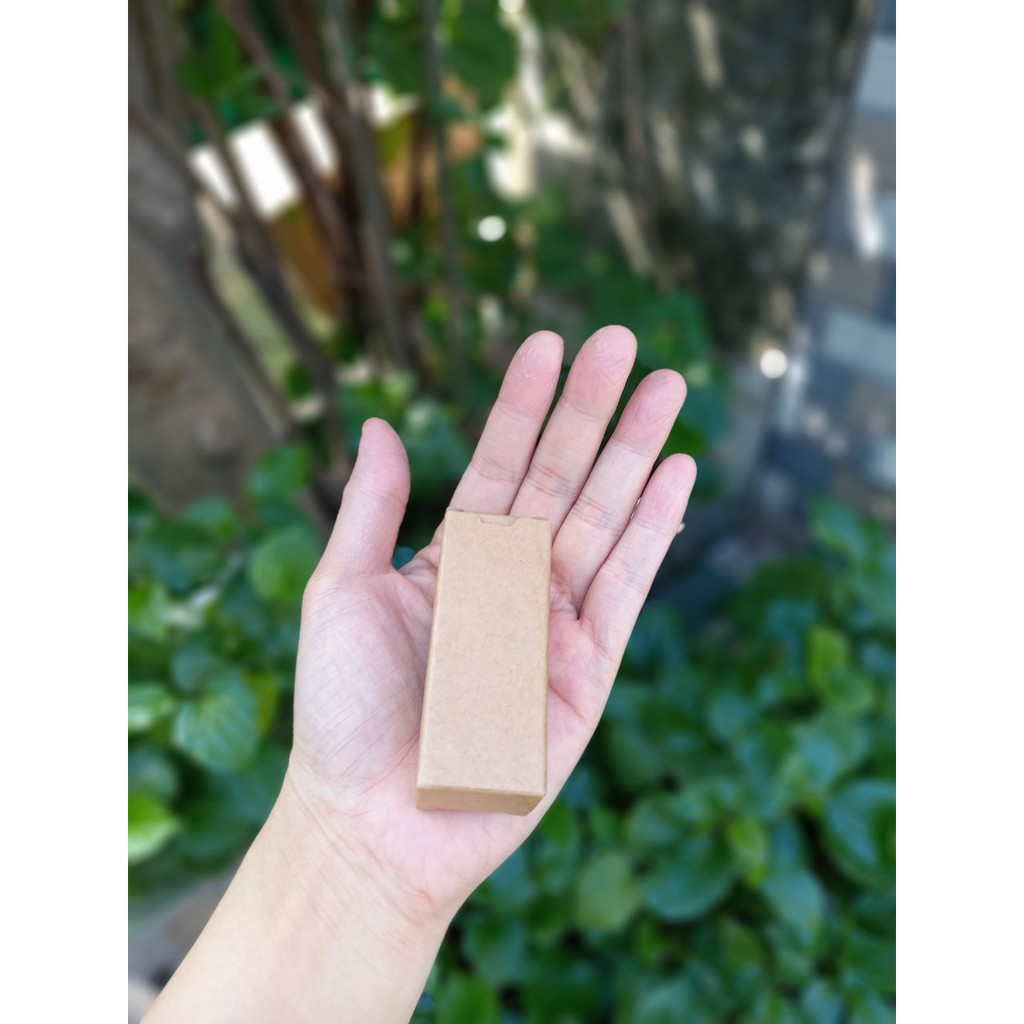 50 cái - Hộp giấy kraft đựng chai tinh dầu 10ml chai serum nước hoa chiết - Hộp số 13 Lùn