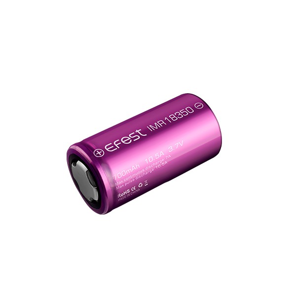 Pin 18350 Pin cylaid ngắn Cell Pin Lùn  Cell Pin sạc  Cylaid Tím 18350  FREESHIP CHÍNH HÃNG 15A, 1000mAh ko