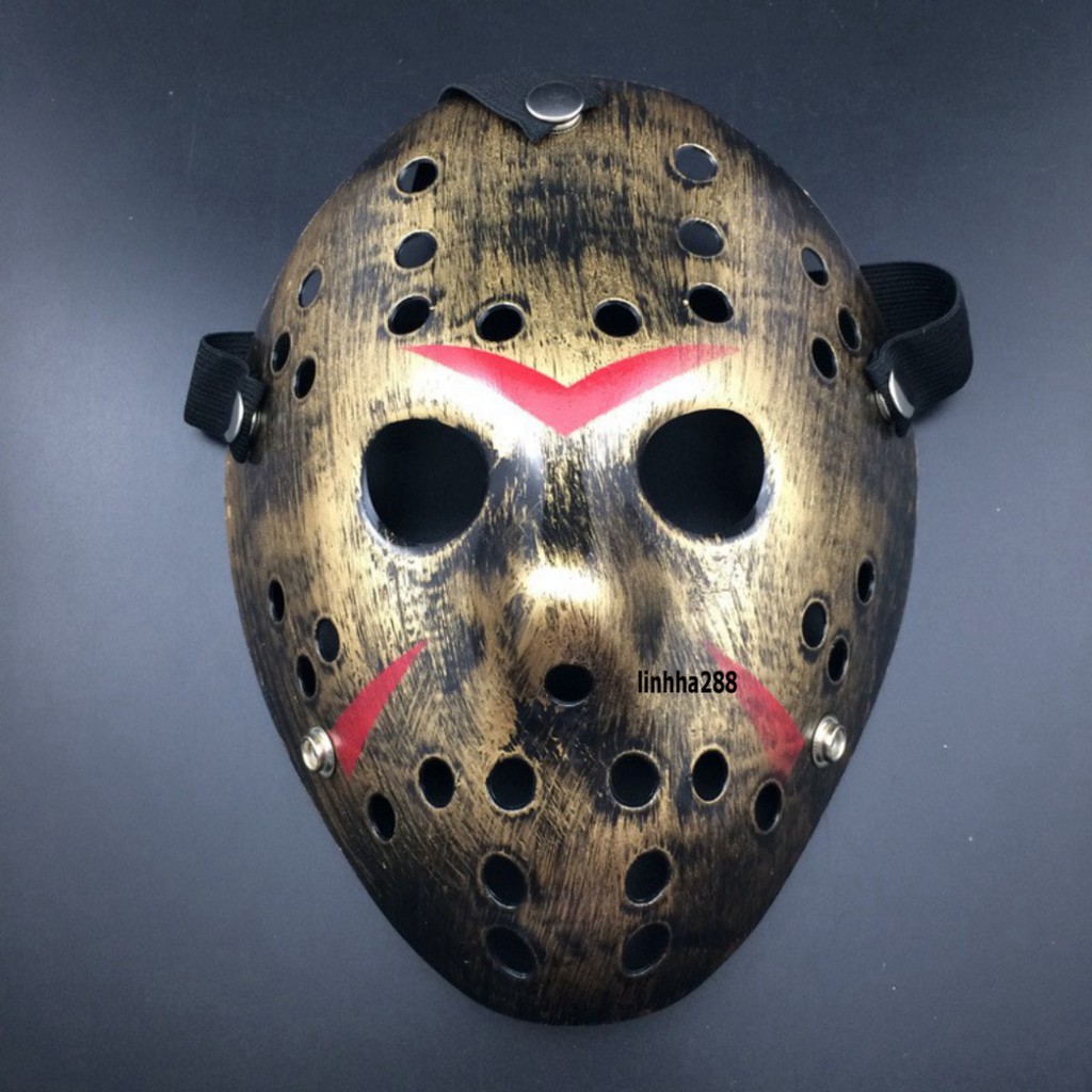Mặt nạ hóa trang nhân vật Jason Vs Freddy Voorhees màu XI VÀNG cổ điển - Thứ 6 ngày 13