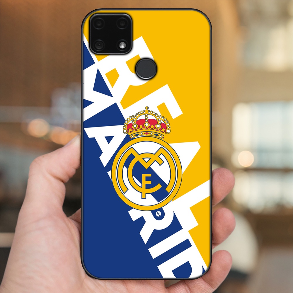 Ốp lưng Realme C25 viền đen in hình Real Madrid