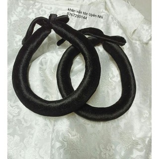 Mấn nhung tròn trơn cho cụ bà_khăn vấn tóc Uyên Nhi