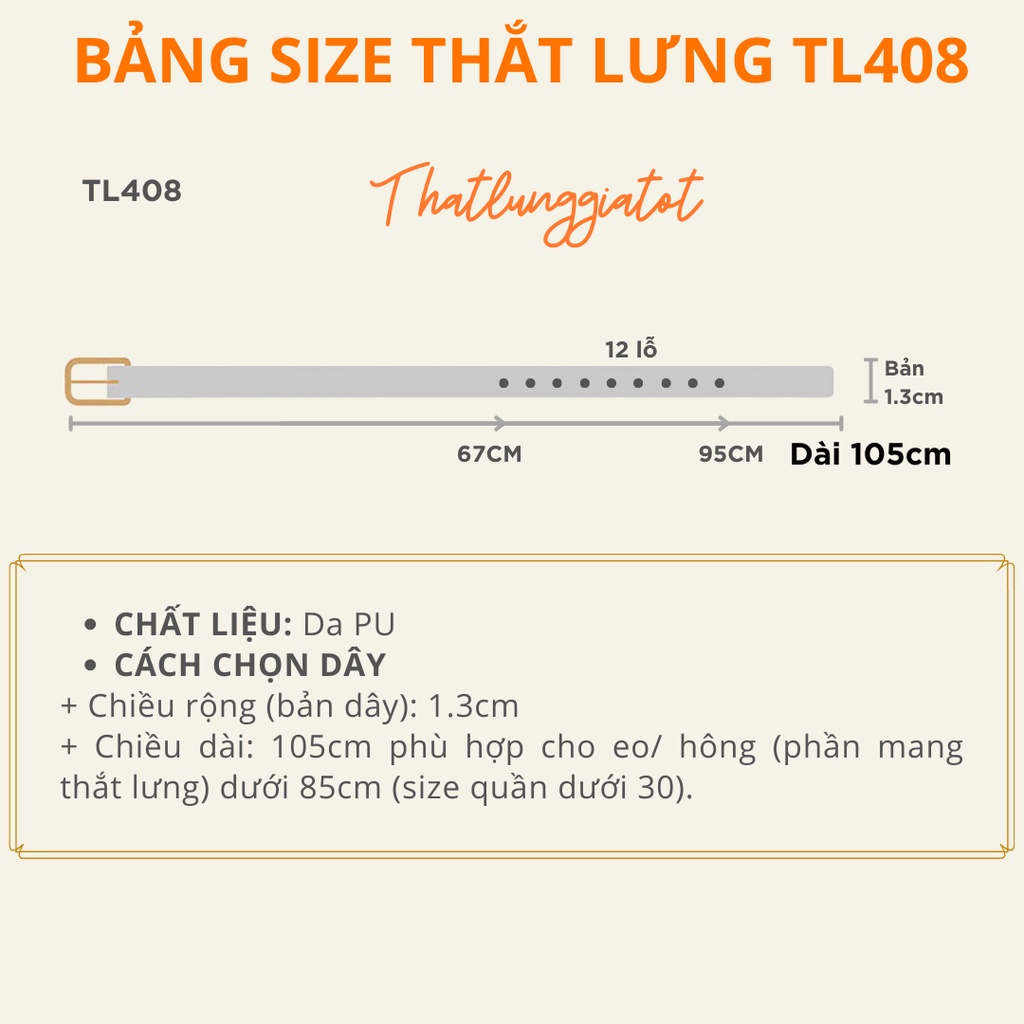 Đai váy bản nhỏ đính hạt, thắt lưng váy da xinh bản 1.3cm TL408 - Thắt Lưng Giá Tốt