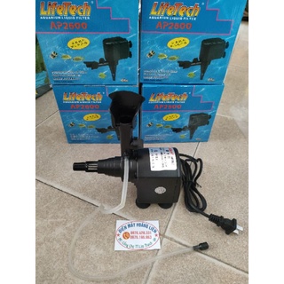 Máy bơm lọc tạo oxy bể cá cảnh lifetech ap2500-32w, bơm bể cá cảnh lifetech 32w