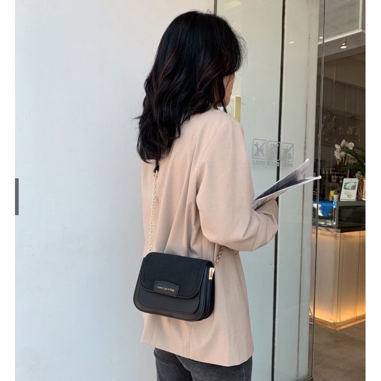 Túi Đeo Chéo Nữ Honey Cute Kiểu Dáng Vuông Tròn Phong Cách Hàn Quốc Hàng QC