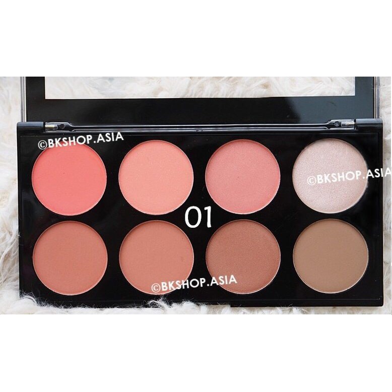 Phấn Má Hồng Tạo Khối Sivanna Colors 8 Ô Ultra Blush Palette HF319