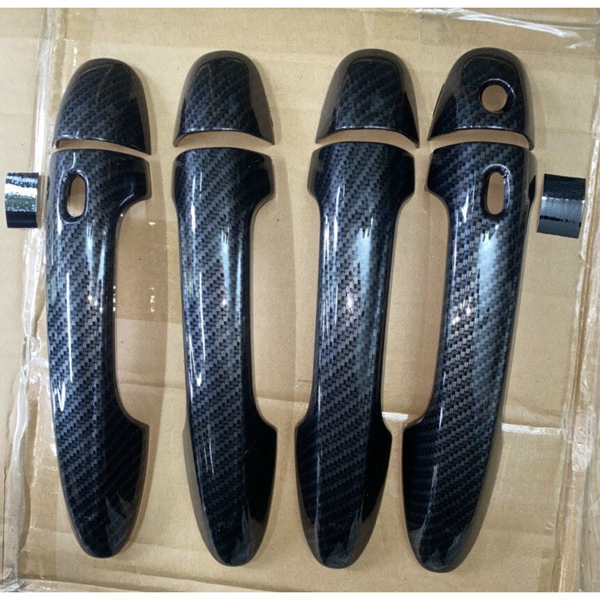 Ốp tay nắm, hõm cửa Fortuner 2017 - 2022  Mẫu Carbon