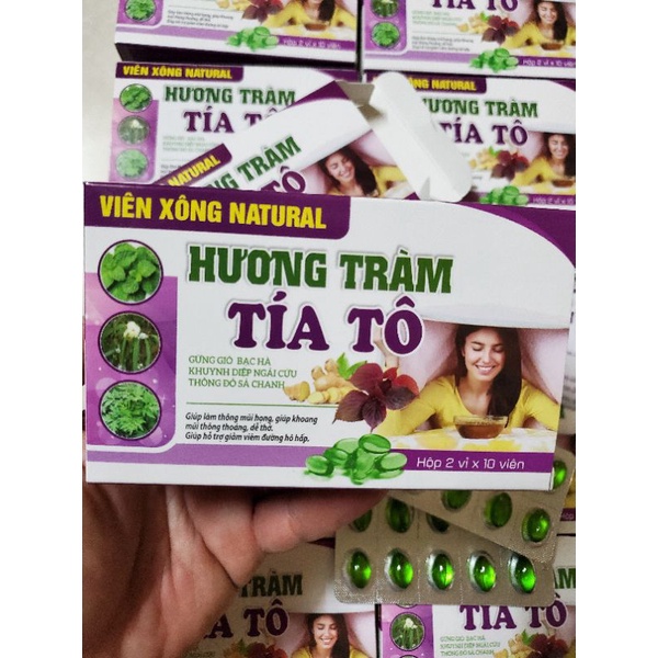 Viên xông Hương Tràm Tía Tô ( hộp 20 viên)