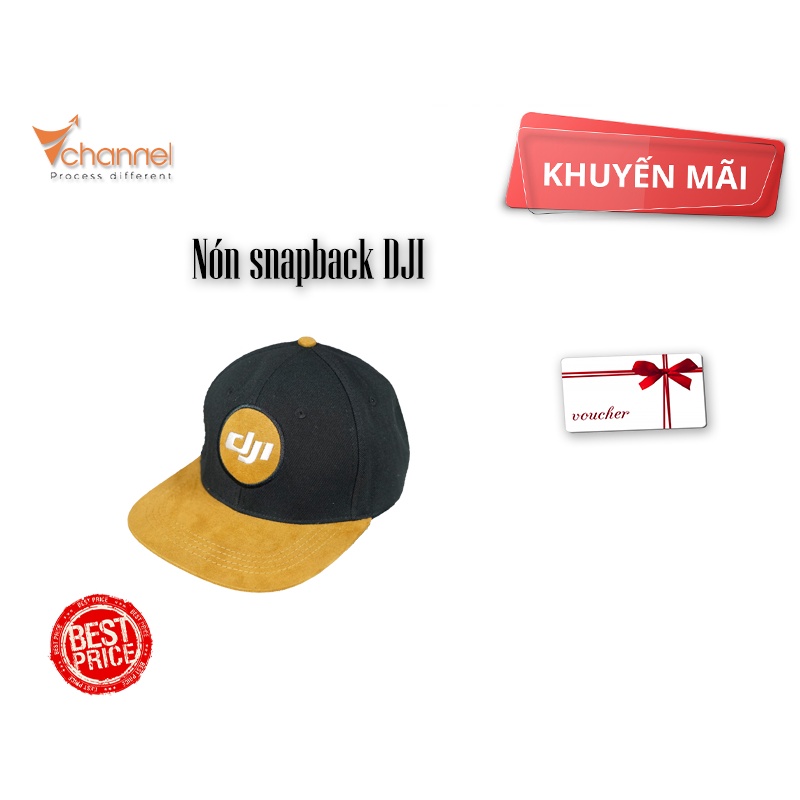 Nón snapback DJI thời trang khaki dày mịn cao cấp