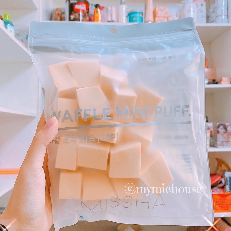 MÚT TÁN KEM NỀN MISSHA / SKINFOOD WAFFLE MINI PUFF