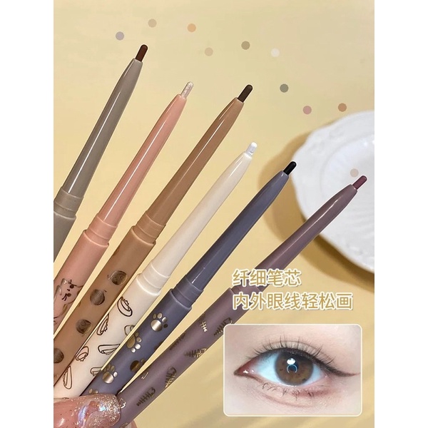 Bút chì kẻ mắt Hojo đầu mảnh 1.7mm chống thấm nước lâu trôi Mewlig