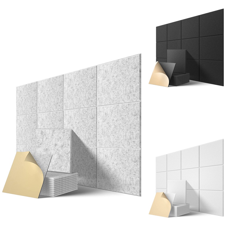 12 Tấm xốp cách âm tự dính cỡ 12x12x0.4 inch chất lượng cao tiện dụng
