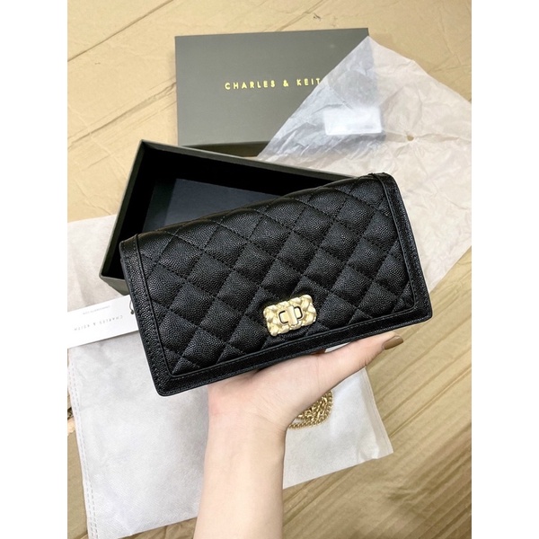 Ví dáng dài da sần khoá xoay 2022