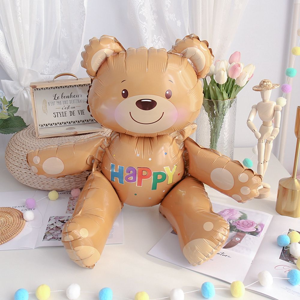 Bong Bóng Lá Nhôm Hình Gấu 3d Trang Trí Tiệc Cưới / Ngày Lễ Tình Nhân