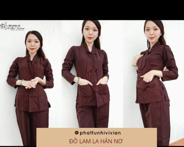 Áo lam đi chùa - mẫu la hán nơ