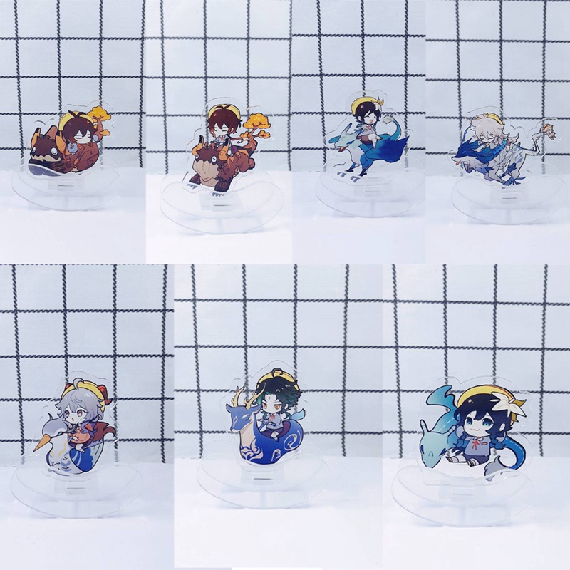 Mô hình nhân vật Genshin đứng bằng acrylic trang trí bàn