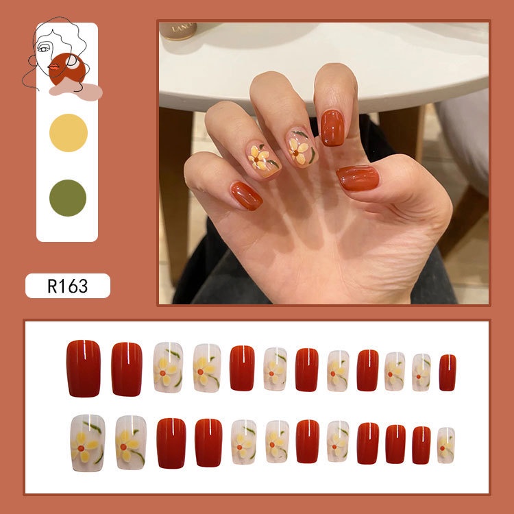 Bộ 24 Móng Tay Giả Trang Trí Xinh Xắn
