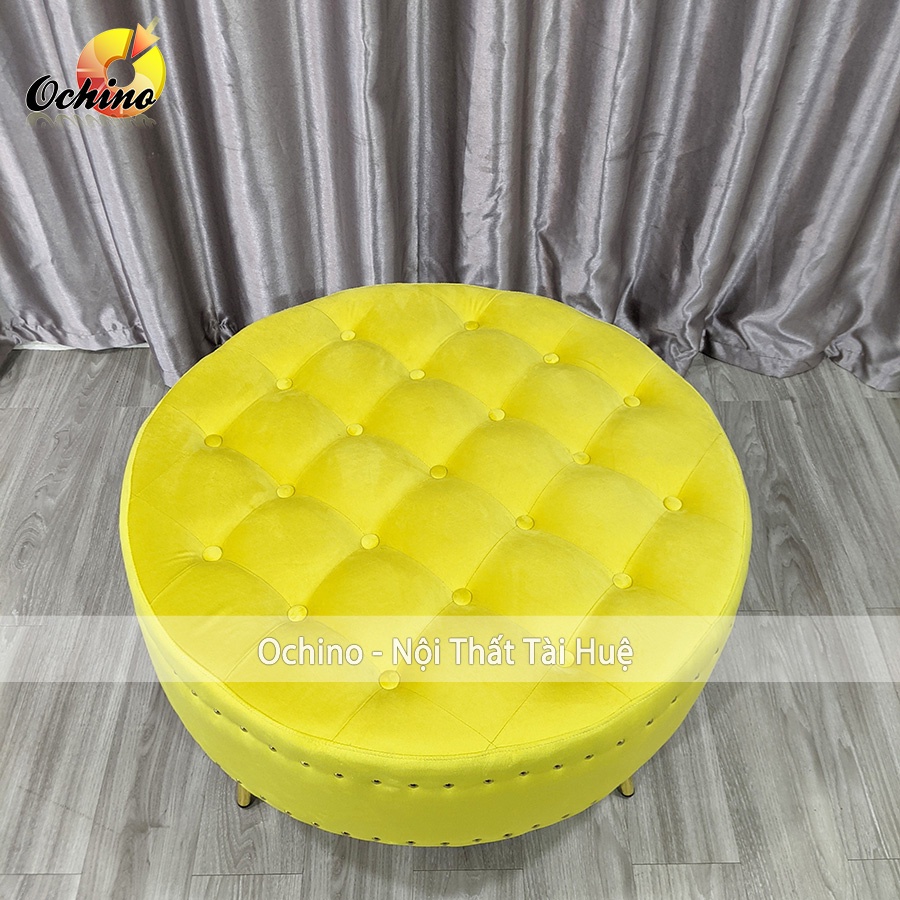 Đôn Tròn Sofa Cho Shop Chân Vàng Sang Chảnh Cao 45 Đk 1M ( Ảnh Thật Shop Chụp)