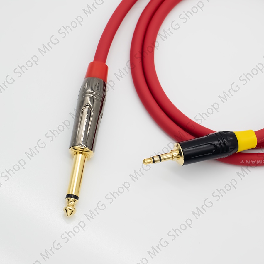 Cáp âm thanh jack 6.5mm mono sang 3.5mm stereo dài 5met 3met 2met 1met.