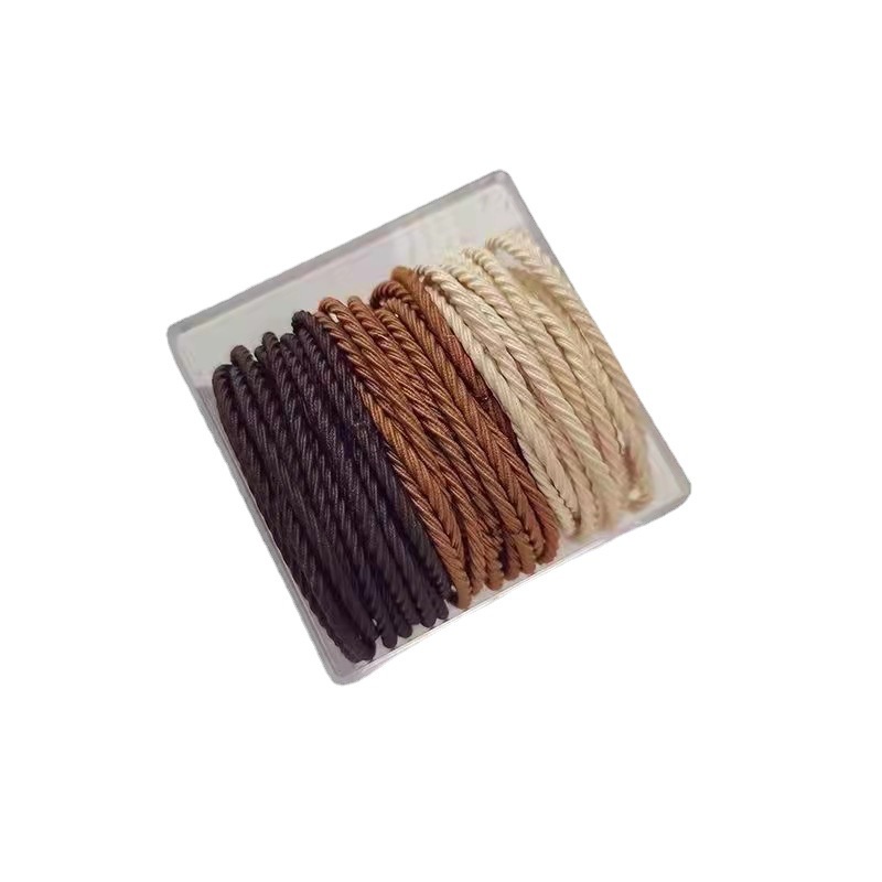 Hộp 50 Dây Cột Tóc Co Giãn Nhiều Màu Sắc Phong Cách Hàn Quốc Cho Nữ