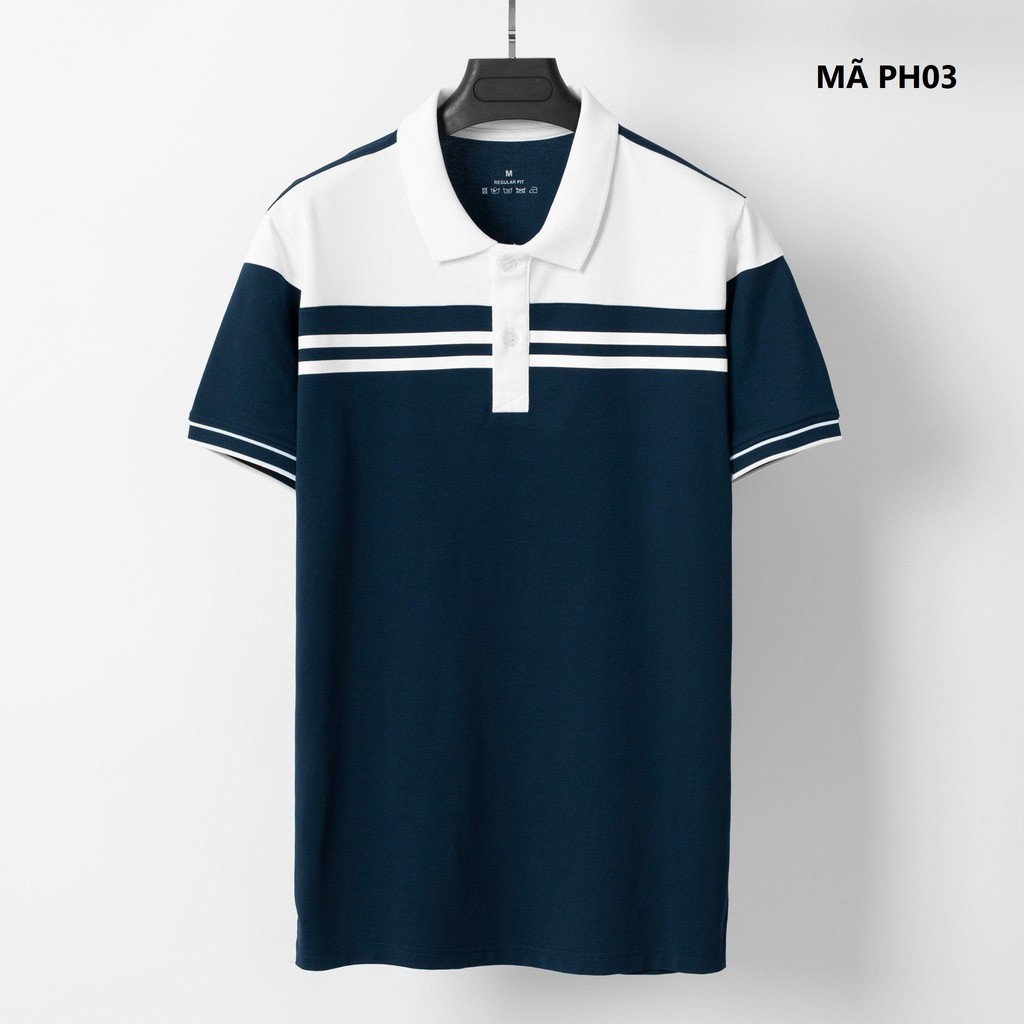 Áo thun nam có cổ tay ngắn, áo polo nam vải cotton from rộng 3 mẫu siêu hot | BigBuy360 - bigbuy360.vn