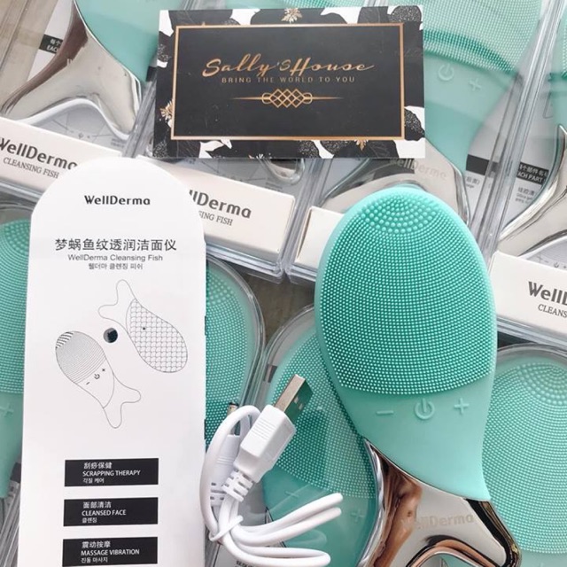 Máy rửa mặt WELLDERMA con cá xanh
