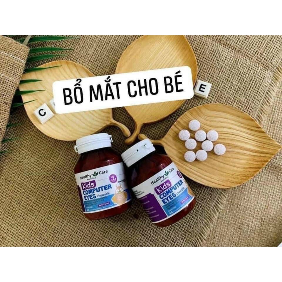Kẹo Viên bổ mắt cho bé hàng nội địa Úc - Healthy Care Kids Computer Eyes 60 viên