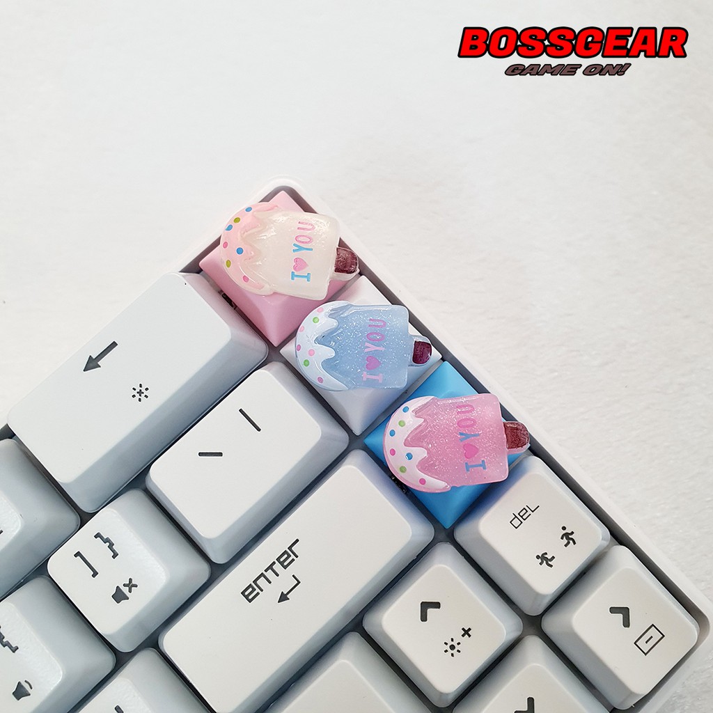 Keycap lẻ hình cây kem Iloveu cực đẹp siêu dễ thương Keycap Artisan