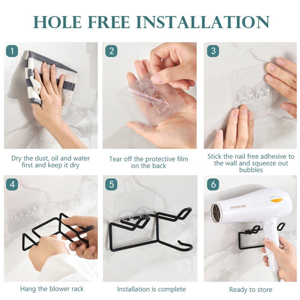ZAIJIE24 Giá Treo Máy Sấy Tóc Chống Nước Chống Ẩm Không Cần Khoan