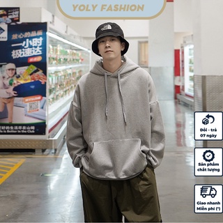 Áo hoodie nỉ trơn vải đẹp mũ 2 lớp, áo khoác hoodie nỉ trơn form rộng nam nữ.