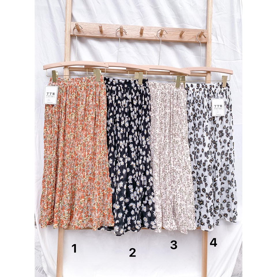 Chân váy voan hoa nhí 2 lớp ( quảng châu) | BigBuy360 - bigbuy360.vn