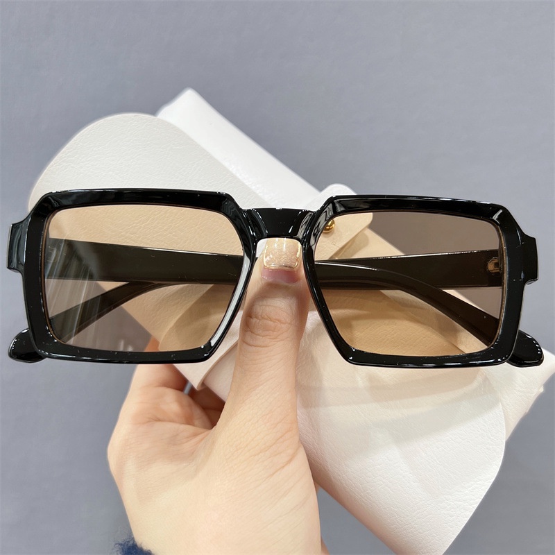 Kính Mát Gọng Vuông Màu Đen Chống Tia UV Phong Cách Hàn Quốc Dành Cho Cả Nam Và Nữ