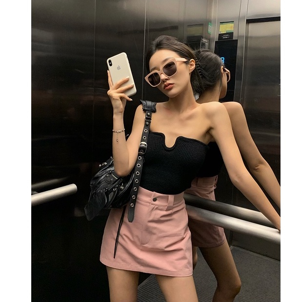 Áo Dệt Kim Dáng Ngắn Phong Cách Thời Trang Hàn Quốc